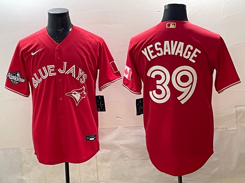 Men 2025 Toronto Blue Jays #39 Yesavage Red Game Nike MLB Jersey style 02